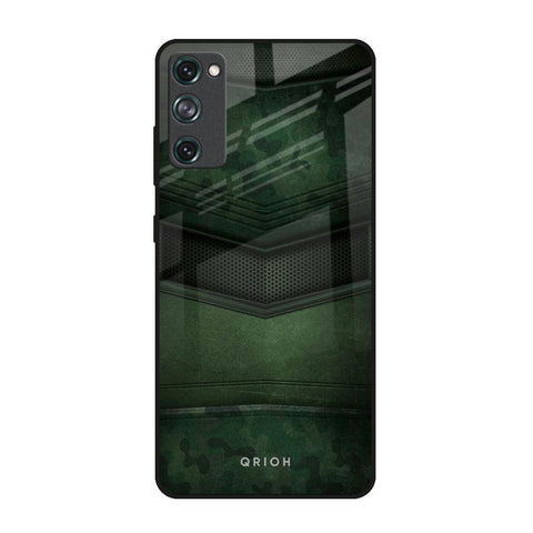 Green Leather Samsung Galaxy S20 FE Glass Back Cover Online