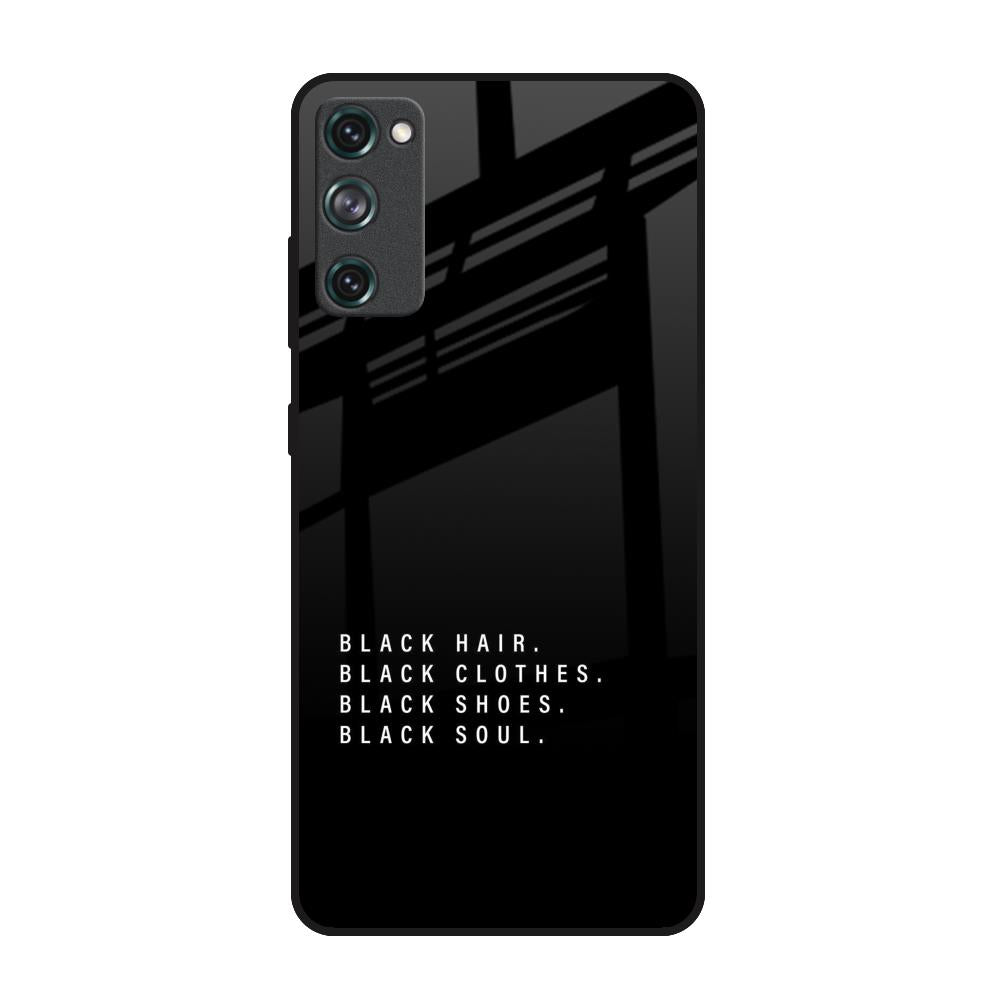 Black Soul Samsung Galaxy S20 FE Glass Back Cover Online