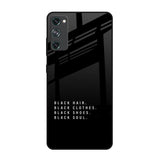 Black Soul Samsung Galaxy S20 FE Glass Back Cover Online