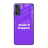 Make it Happen Samsung Galaxy S20 FE Glass Back Cover Online