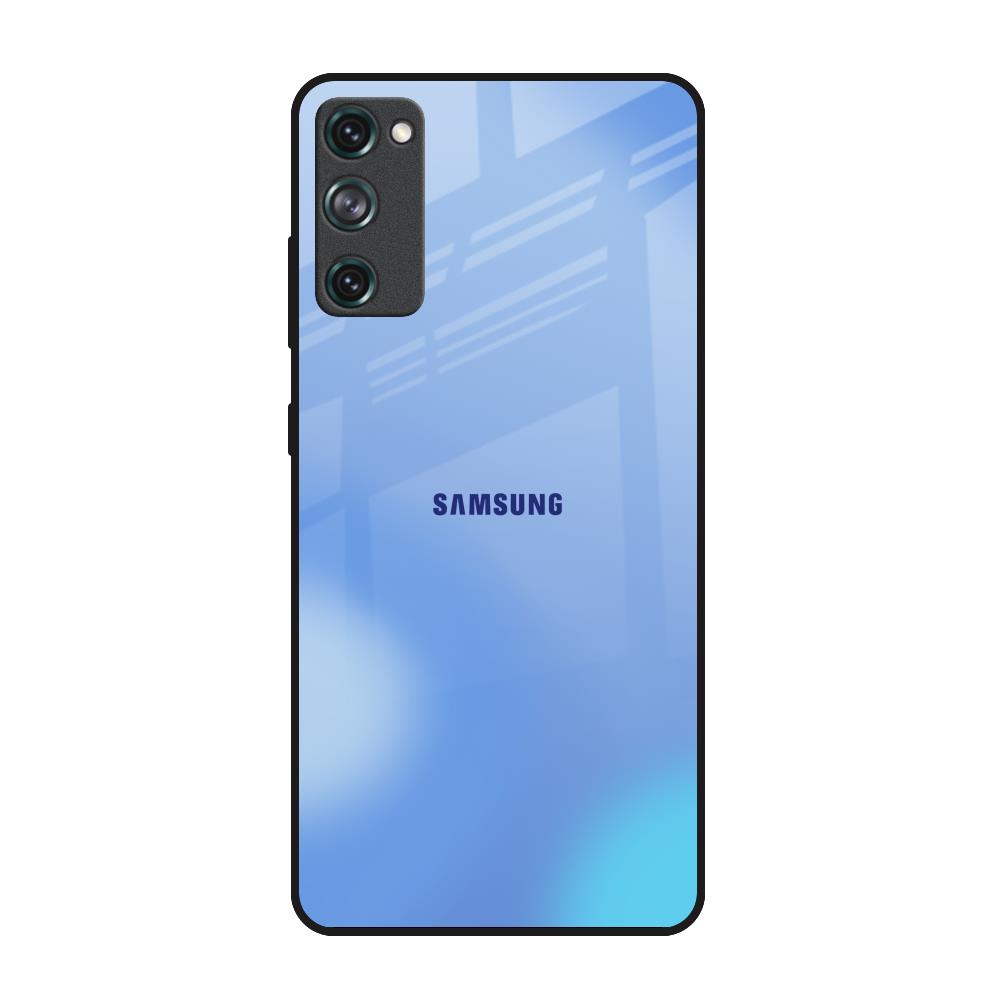 Vibrant Blue Texture Samsung Galaxy S20 FE Glass Back Cover Online