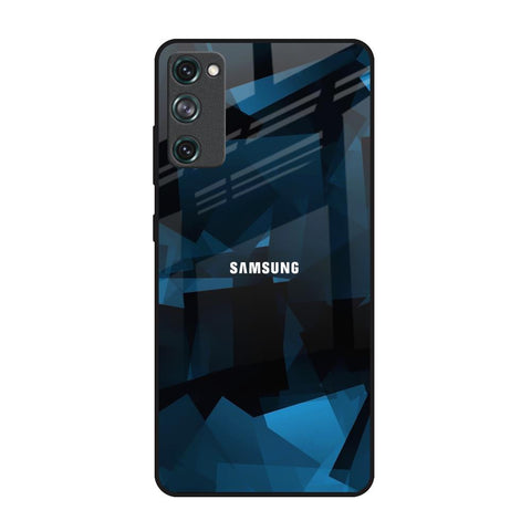 Polygonal Blue Box Samsung Galaxy S20 FE Glass Back Cover Online