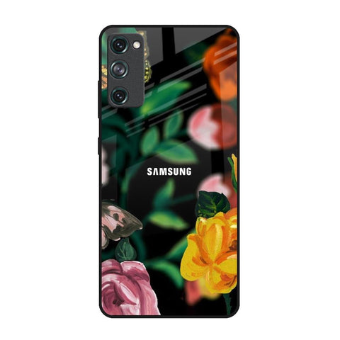 Flowers & Butterfly Samsung Galaxy S20 FE Glass Back Cover Online