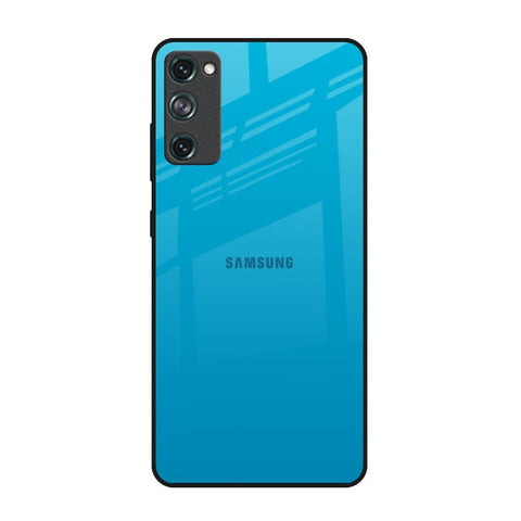 Blue Aqua Samsung Galaxy S20 FE Glass Back Cover Online