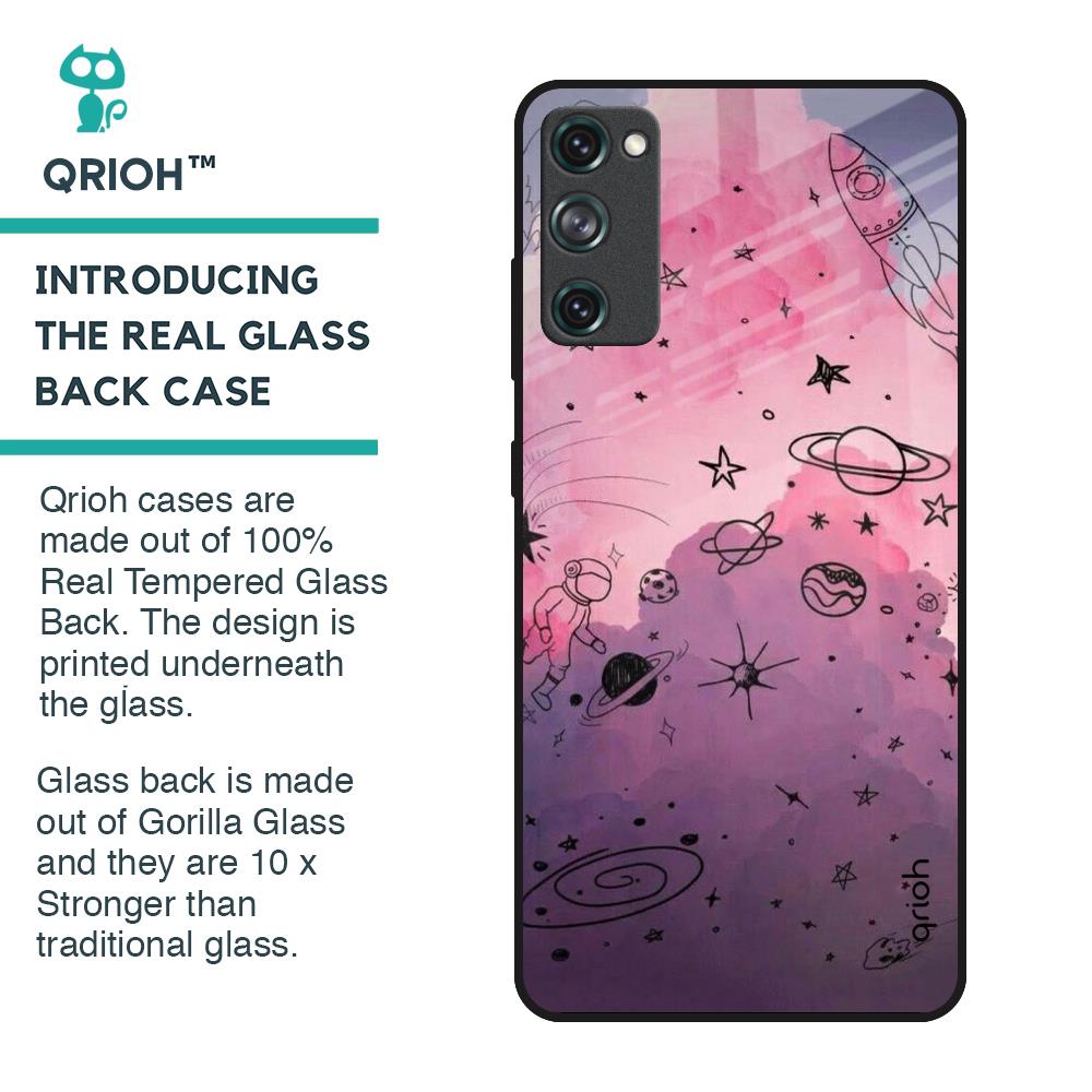 Space Doodles Glass Case for Samsung Galaxy S20 FE