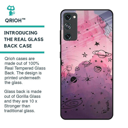 Space Doodles Glass Case for Samsung Galaxy S20 FE