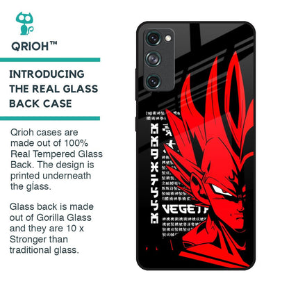 Red Vegeta Glass Case for Samsung Galaxy S20 FE
