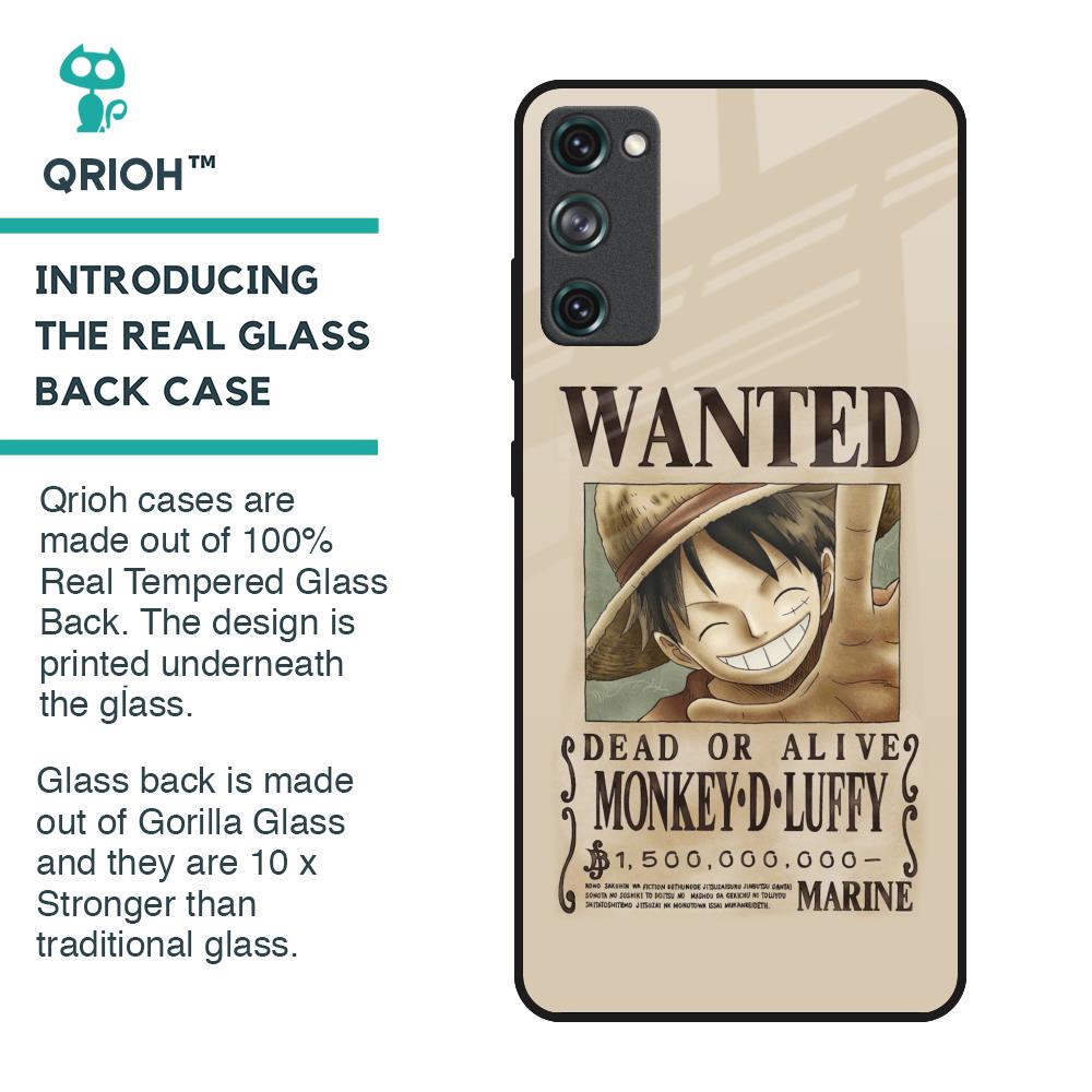 Luffy Wanted Glass Case for Samsung Galaxy S20 FE