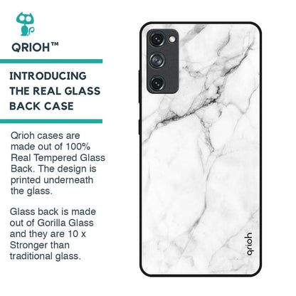 Modern White Marble Glass Case for Samsung Galaxy S20 FE