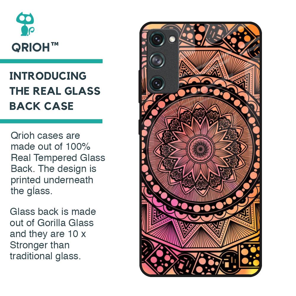 Floral Mandala Glass Case for Samsung Galaxy S20 FE