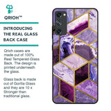 Purple Rhombus Marble Glass Case for Samsung Galaxy S20 FE