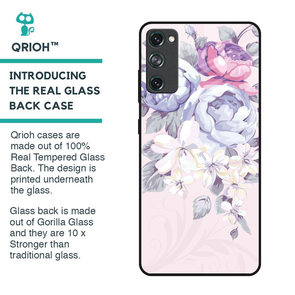 Elegant Floral Glass Case for Samsung Galaxy S20 FE