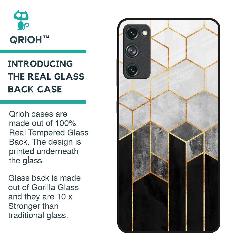 Tricolor Pattern Glass Case for Samsung Galaxy S20 FE