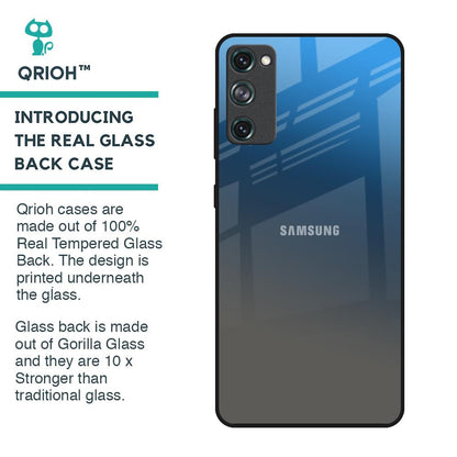 Blue Grey Ombre Glass Case for Samsung Galaxy S20 FE