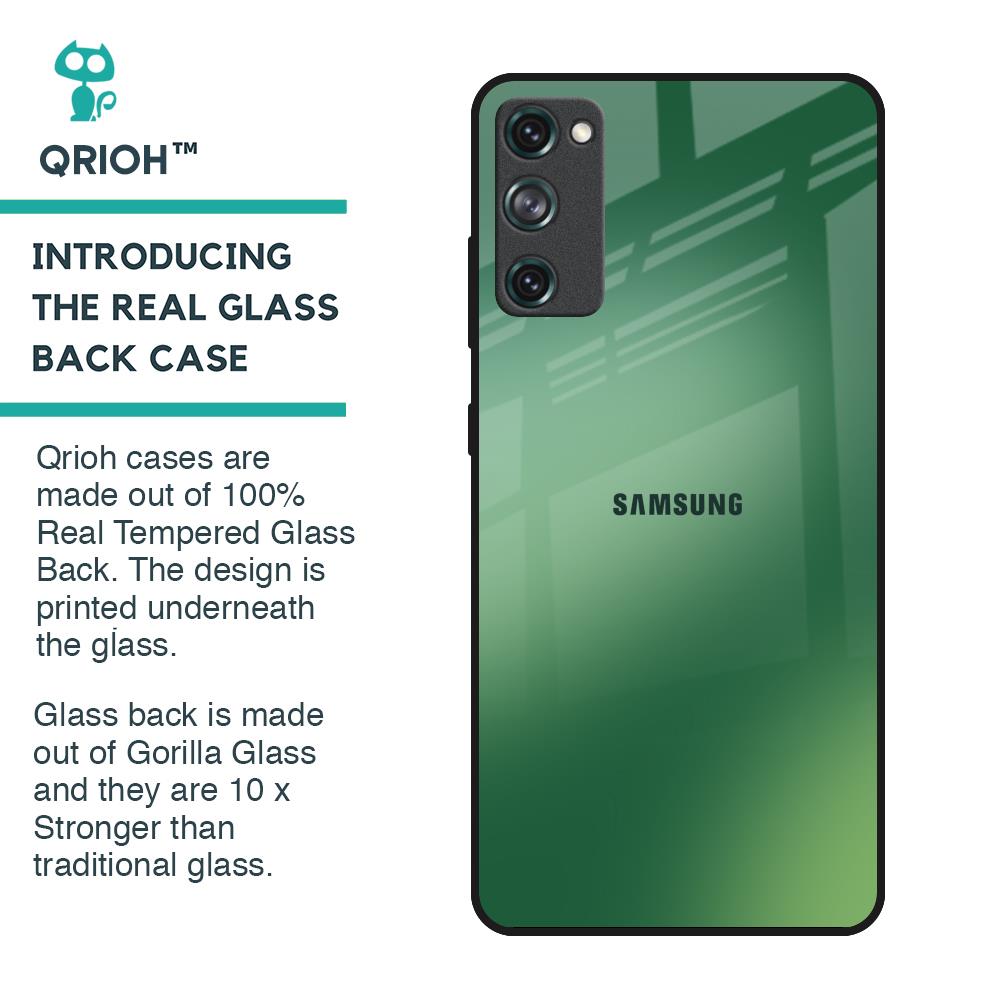 Green Grunge Texture Glass Case for Samsung Galaxy S20 FE
