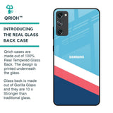 Pink & White Stripes Glass Case For Samsung Galaxy S20 FE