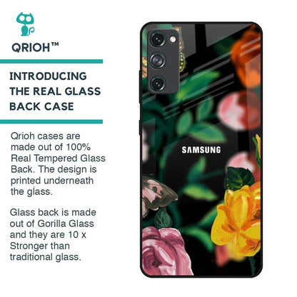 Flowers & Butterfly Glass Case for Samsung Galaxy S20 FE
