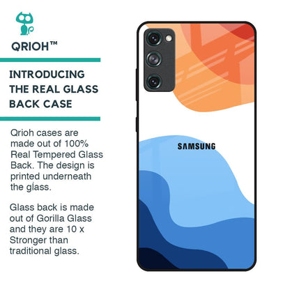 Wavy Color Pattern Glass Case for Samsung Galaxy S20 FE