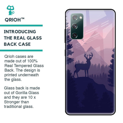 Deer In Night Glass Case For Samsung Galaxy S20 FE