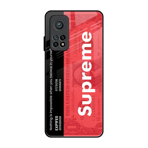 Supreme Ticket Xiaomi Mi 10T Pro Glass Back Cover Online