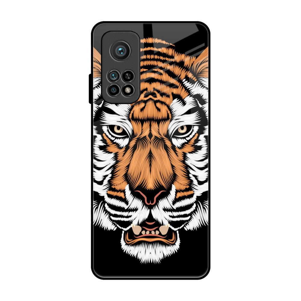 Angry Tiger Xiaomi Mi 10T Pro Glass Back Cover Online