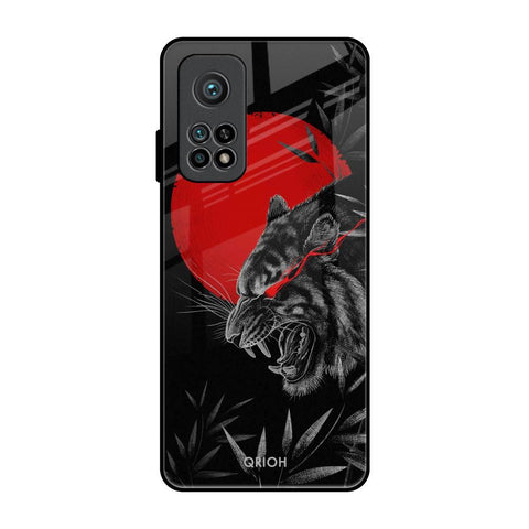 Red Moon Tiger Xiaomi Mi 10T Pro Glass Back Cover Online