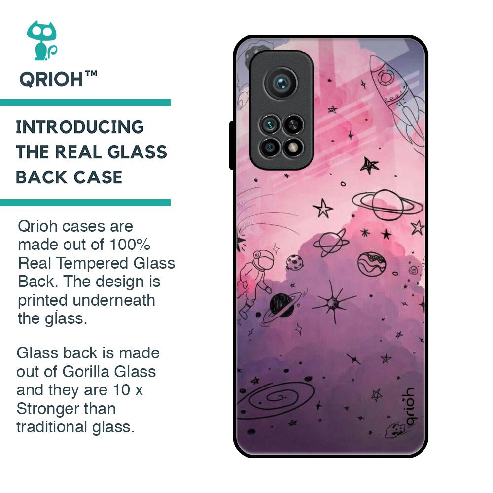 Space Doodles Glass Case for Xiaomi Mi 10T Pro