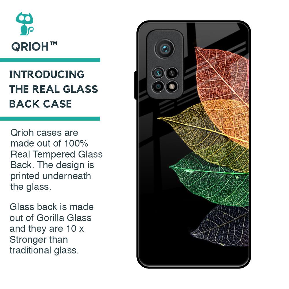 Colorful Leaves Glass Case for Xiaomi Mi 10T Pro