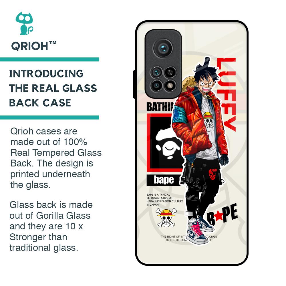 Bape Luffy Glass Case for Xiaomi Mi 10T Pro
