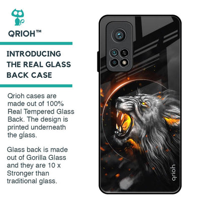 Aggressive Lion Glass Case for Xiaomi Mi 10T Pro