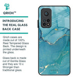 Blue Golden Glitter Glass Case for Xiaomi Mi 10T Pro