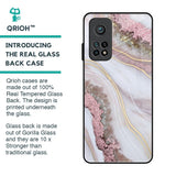 Pink & Gold Gllitter Marble Glass Case for Xiaomi Mi 10T Pro