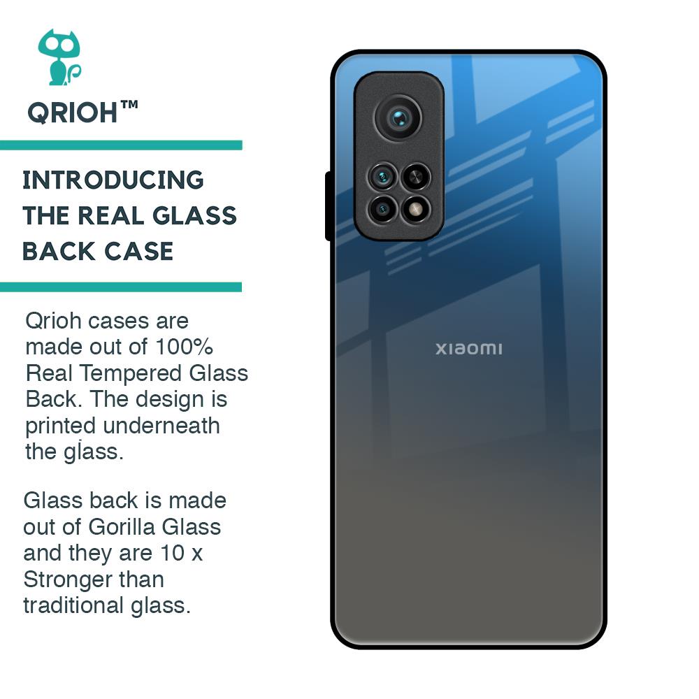 Blue Grey Ombre Glass Case for Xiaomi Mi 10T Pro