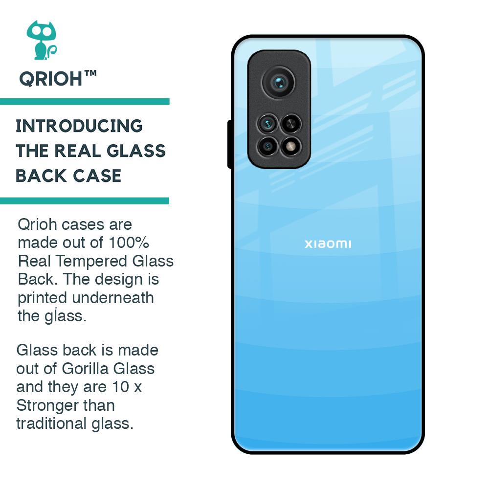 Wavy Blue Pattern Glass Case for Xiaomi Mi 10T Pro