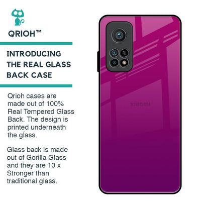 Magenta Gradient Glass Case For Xiaomi Mi 10T Pro