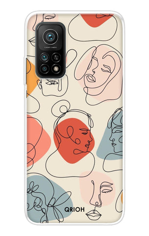 Abstract Faces Xiaomi Mi 10T Pro Back Cover