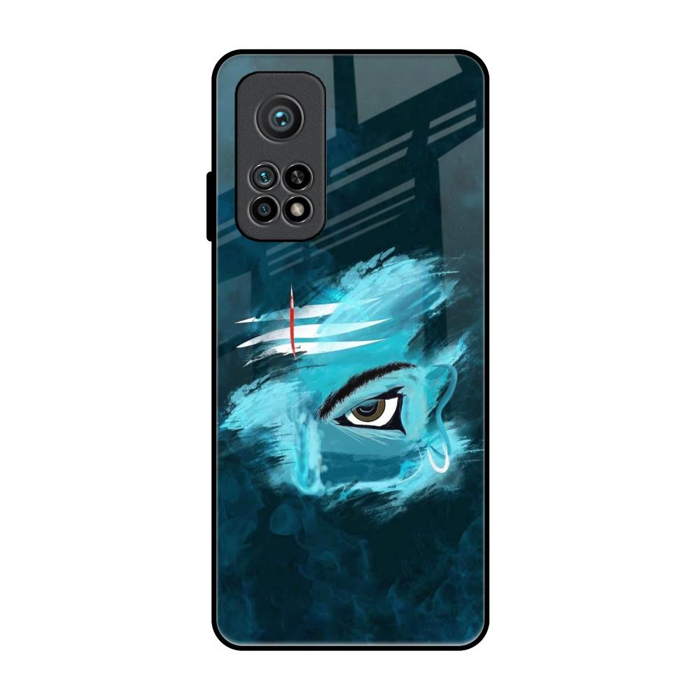 Power Of Trinetra Xiaomi Mi 10T Glass Back Cover Online