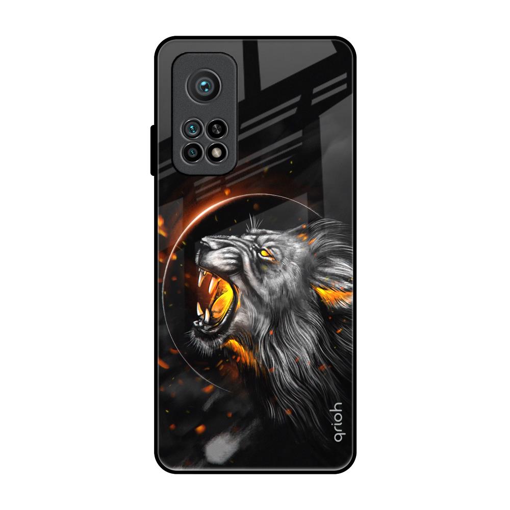 Aggressive Lion Xiaomi Mi 10T Glass Back Cover Online