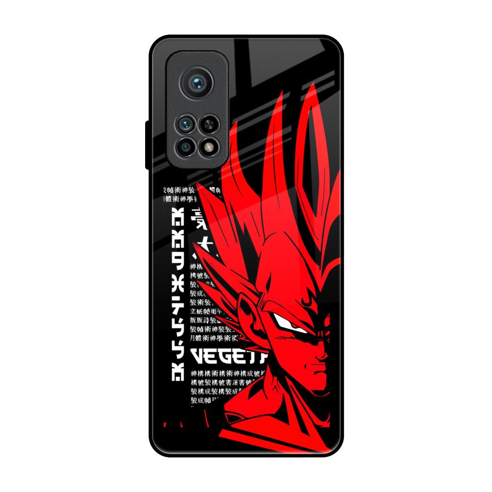 Red Vegeta Xiaomi Mi 10T Glass Back Cover Online