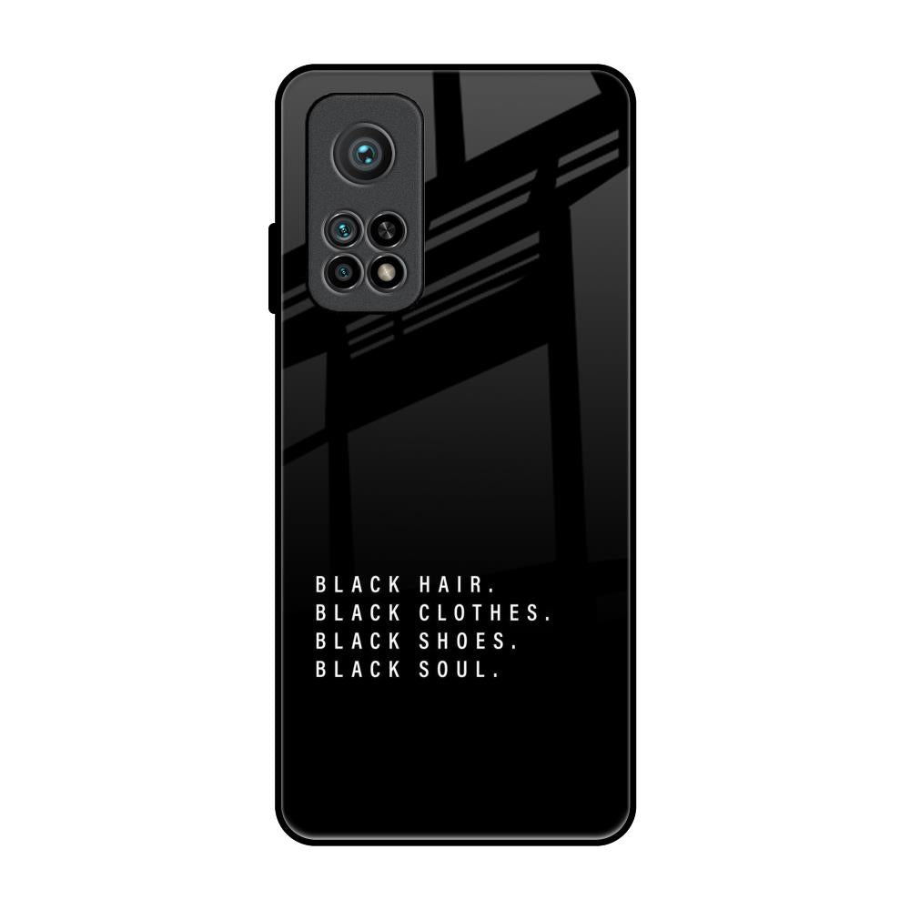 Black Soul Xiaomi Mi 10T Glass Back Cover Online