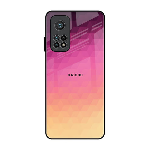 Geometric Pink Diamond Xiaomi Mi 10T Glass Back Cover Online