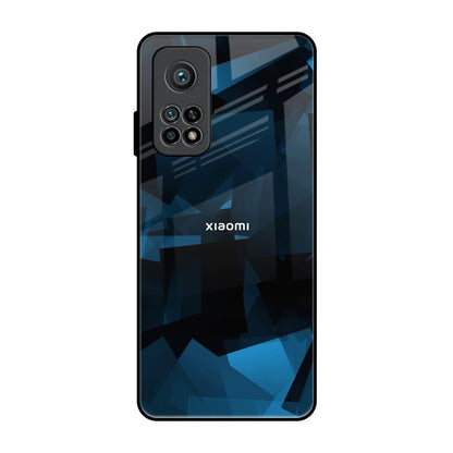 Polygonal Blue Box Xiaomi Mi 10T Glass Back Cover Online