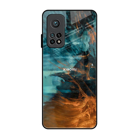 Golden Splash Xiaomi Mi 10T Glass Back Cover Online