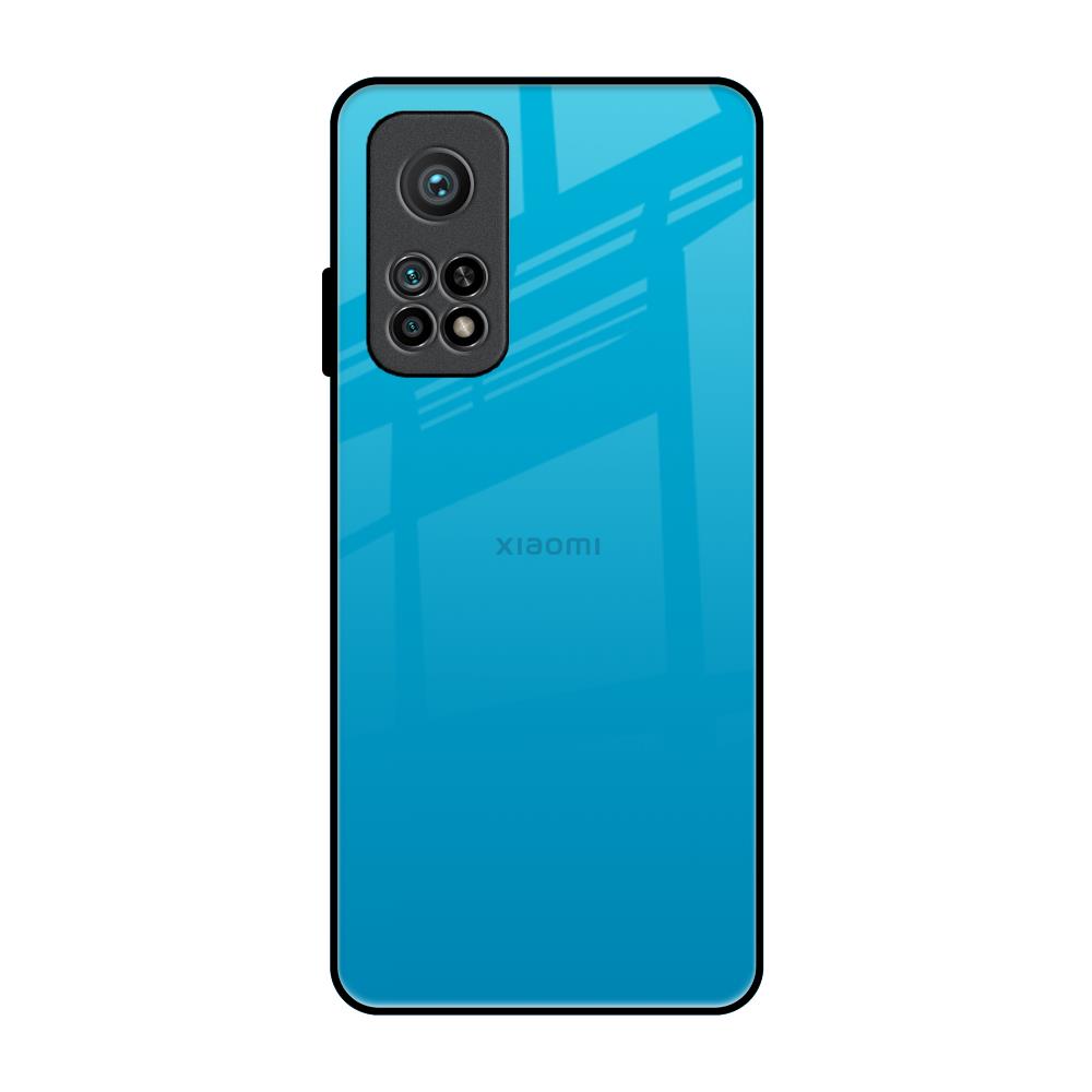 Blue Aqua Xiaomi Mi 10T Glass Back Cover Online