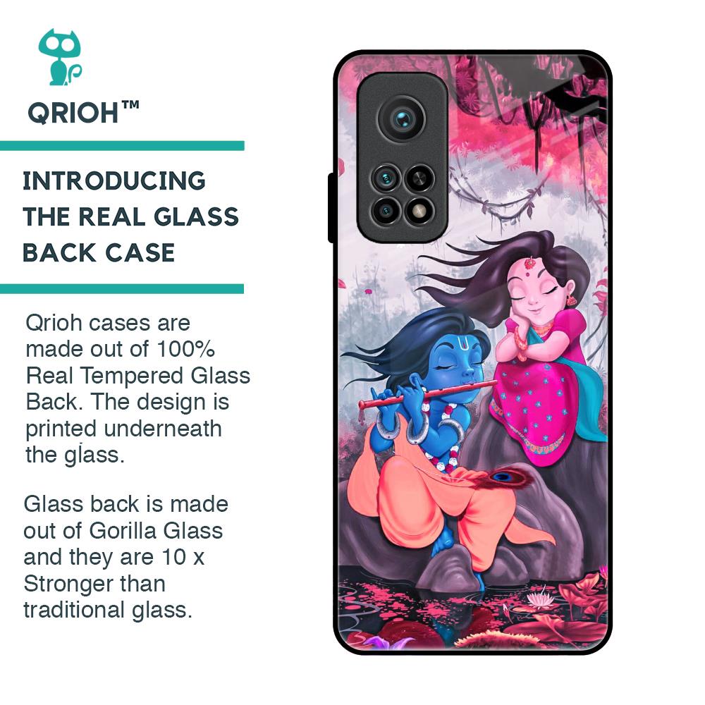 Radha Krishna Art Glass Case for Xiaomi Mi 10T