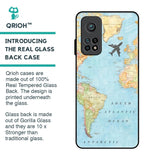 Travel Map Glass Case for Xiaomi Mi 10T