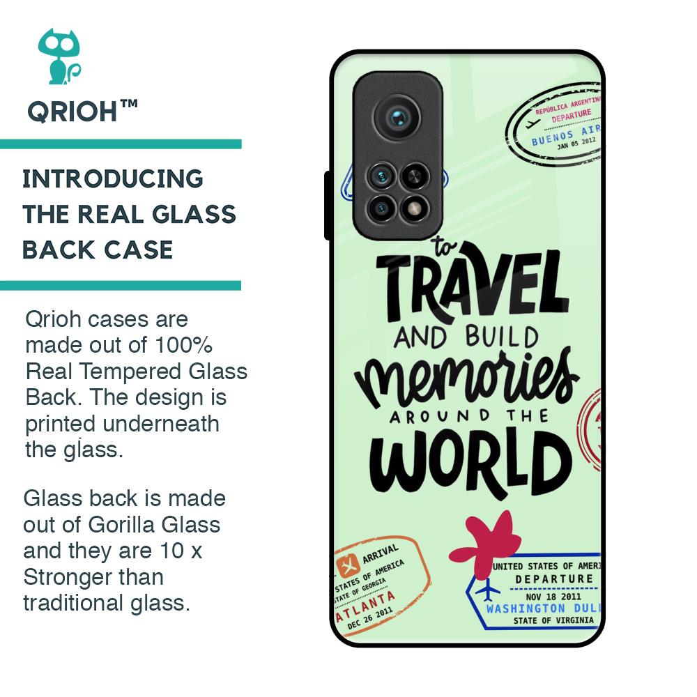 Travel Stamps Glass Case for Xiaomi Mi 10T