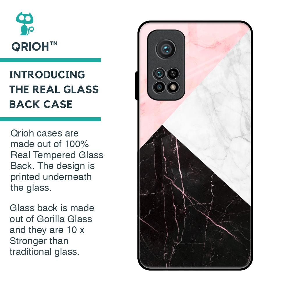 Marble Collage Art Glass Case For Xiaomi Mi 10T