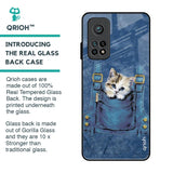 Kitty In Pocket Glass Case For Xiaomi Mi 10T