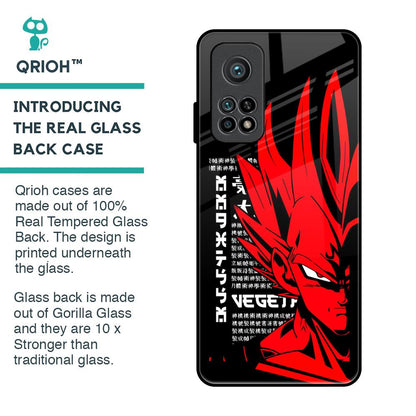 Red Vegeta Glass Case for Xiaomi Mi 10T